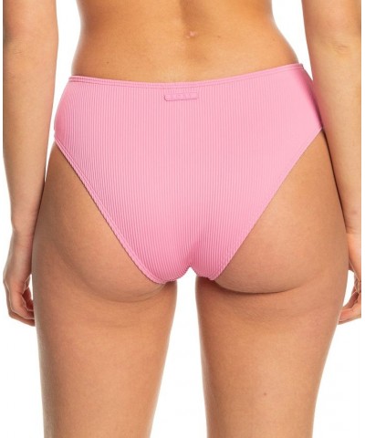 Juniors' Active Ribbed Halter-Style Bikini & Hipster Bottoms Cyclamen $25.20 Swimsuits