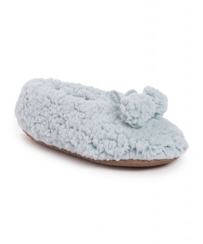 Women's Moisturized and Infused Ballerina Slipper Teal $15.30 Shoes