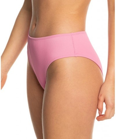 Juniors' Active Ribbed Halter-Style Bikini & Hipster Bottoms Cyclamen $25.20 Swimsuits