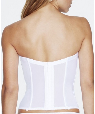 Juliette Satin Corset Strapless Longline 8950 White $39.99 Bras