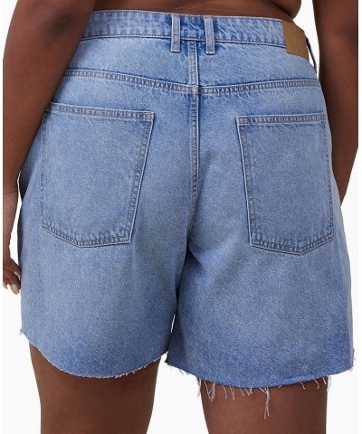 Women's Relaxed Denim Shorts Bells Blue $28.99 Shorts