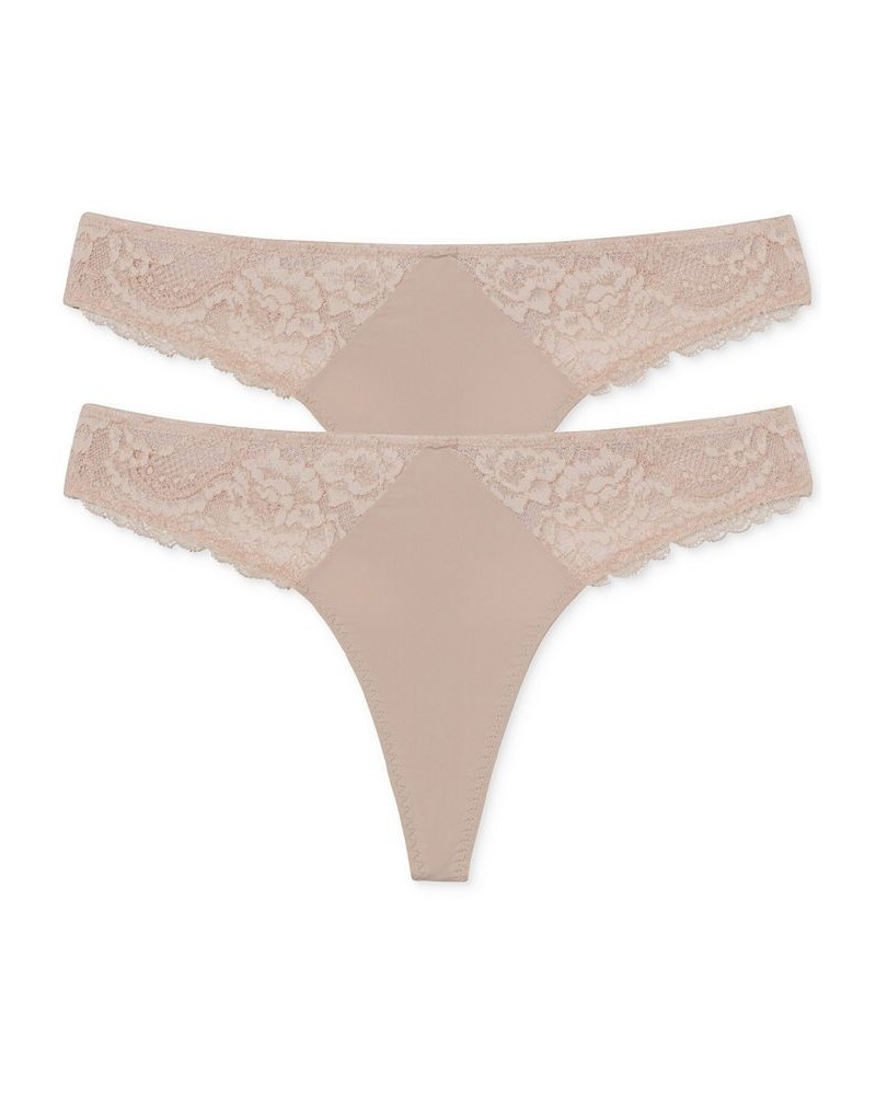 Women's Minx Thong 2-Pk Underwear Cashmere / Blush $25.97 Panty