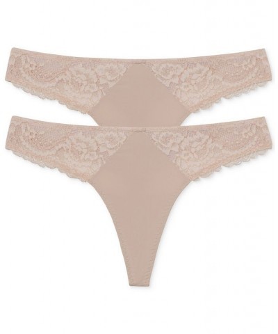 Women's Minx Thong 2-Pk Underwear Cashmere / Blush $25.97 Panty