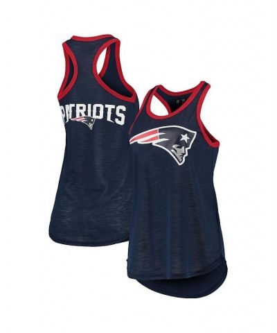 Women's Navy New England Patriots Tater Tank Top Navy $16.80 Tops