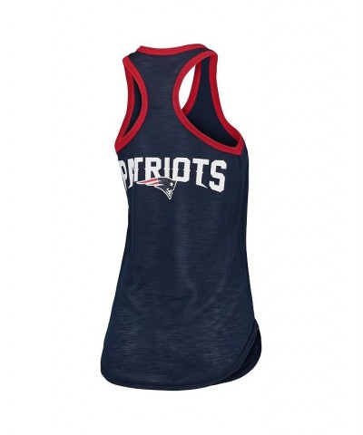 Women's Navy New England Patriots Tater Tank Top Navy $16.80 Tops