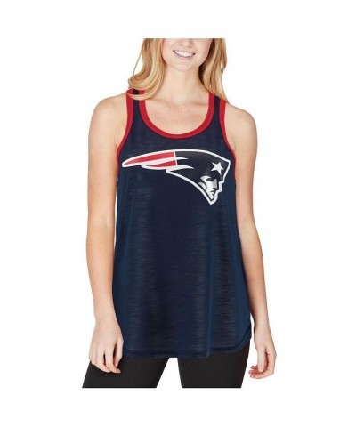 Women's Navy New England Patriots Tater Tank Top Navy $16.80 Tops