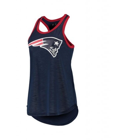 Women's Navy New England Patriots Tater Tank Top Navy $16.80 Tops