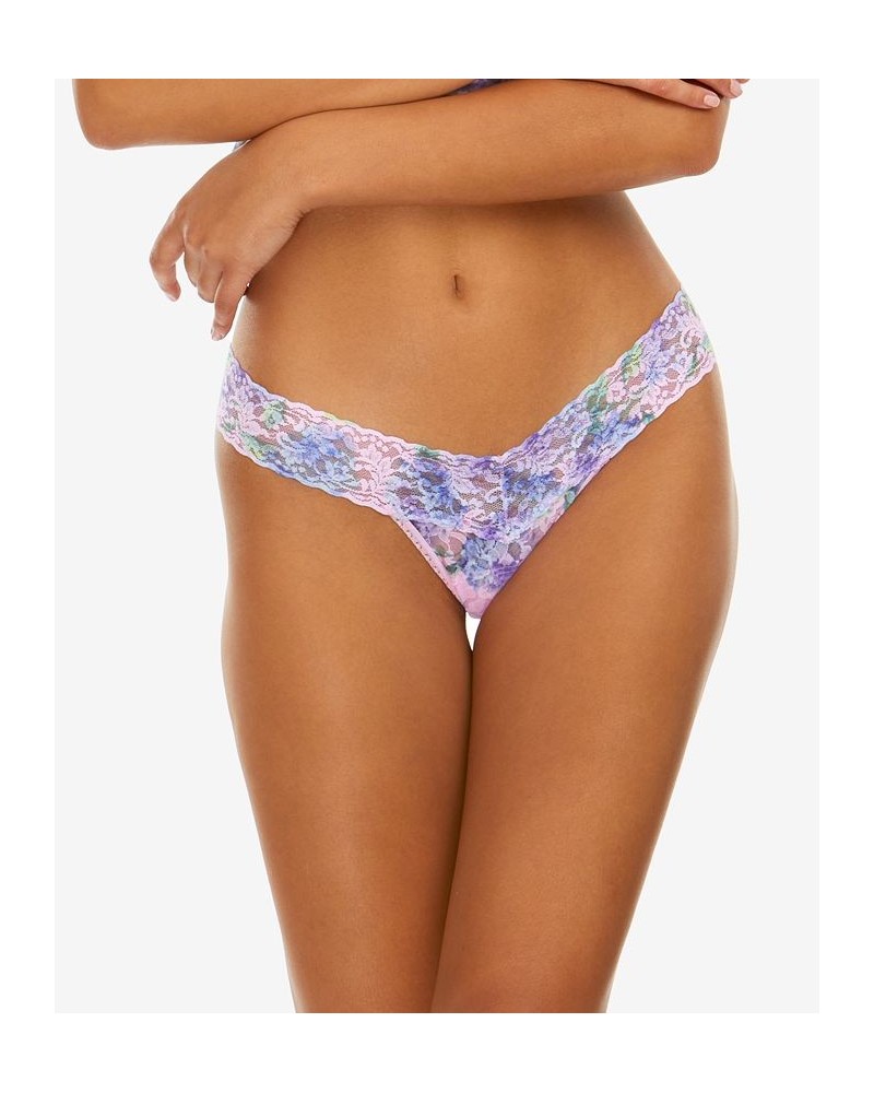 Low-Rise Printed Lace Thong Camo Garden $12.75 Panty
