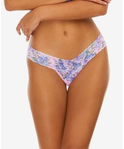 Low-Rise Printed Lace Thong Camo Garden $12.75 Panty