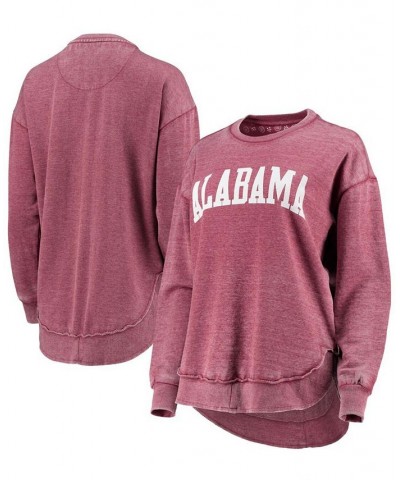 Women's Crimson Alabama Crimson Tide Vintage-Like Wash Pullover Sweatshirt Crimson $43.99 Sweatshirts