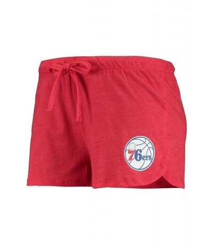 Women's Red Royal Philadelphia 76ers Long Sleeve T-shirt and Shorts Sleep Set Red, Royal $31.50 Pajama