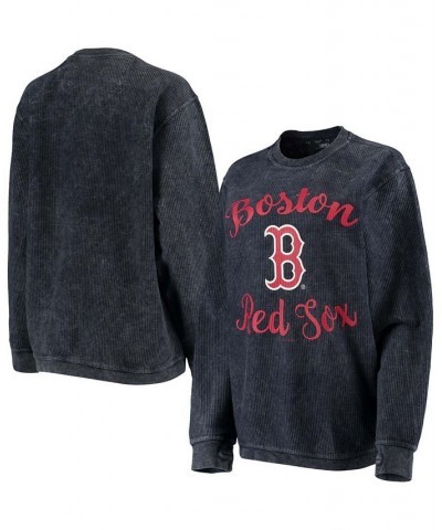 Women's Navy Boston Red Sox Script Comfy Cord Pullover Sweatshirt Navy $45.89 Sweatshirts