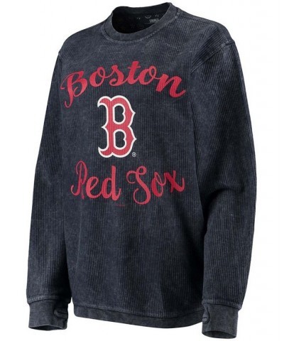 Women's Navy Boston Red Sox Script Comfy Cord Pullover Sweatshirt Navy $45.89 Sweatshirts