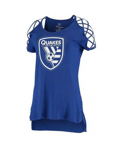 Women's Branded Blue San Jose Earthquakes Iconic Best Comeback T-shirt Blue $23.84 Tops