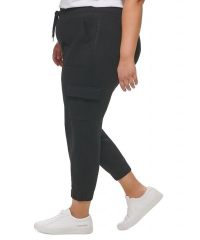 Plus Size Slim-Fit Cargo-Pocket Jogger Pants Black $23.45 Pants