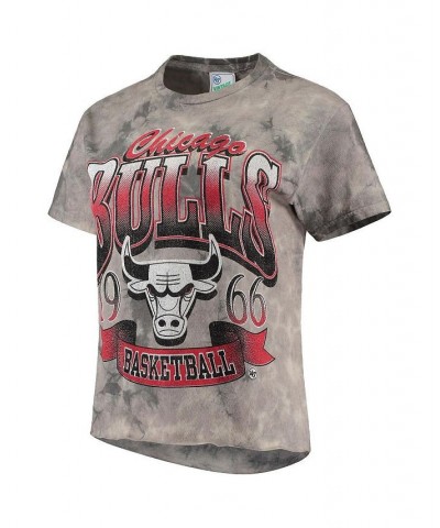 Women's '47 White Black Chicago Bulls 2021/22 City Edition Vintage-Look Tie-Dye Tubular Cropped T-shirt White, Black $22.78 Tops