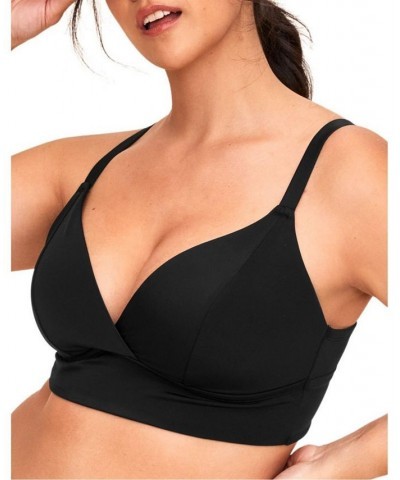 Nina Women's Plus-Size Swimwear Bra Top Black $31.32 Swimsuits