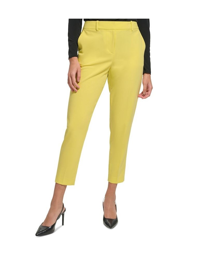 Petite Solid Straight-Leg Cropped Pants Pear $51.48 Pants