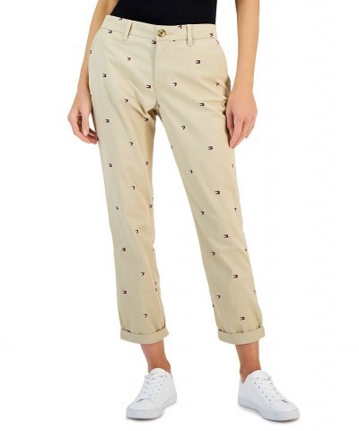 Women's Hampton Heart Flag Chino Pants Hearts And Flags- Khaki Multi $28.79 Pants