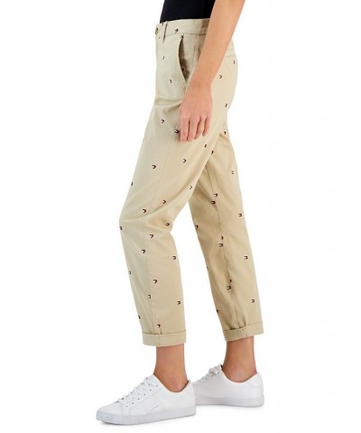 Women's Hampton Heart Flag Chino Pants Hearts And Flags- Khaki Multi $28.79 Pants