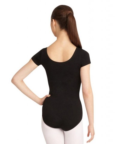 Short Sleeve Leotard Black $19.32 Tops