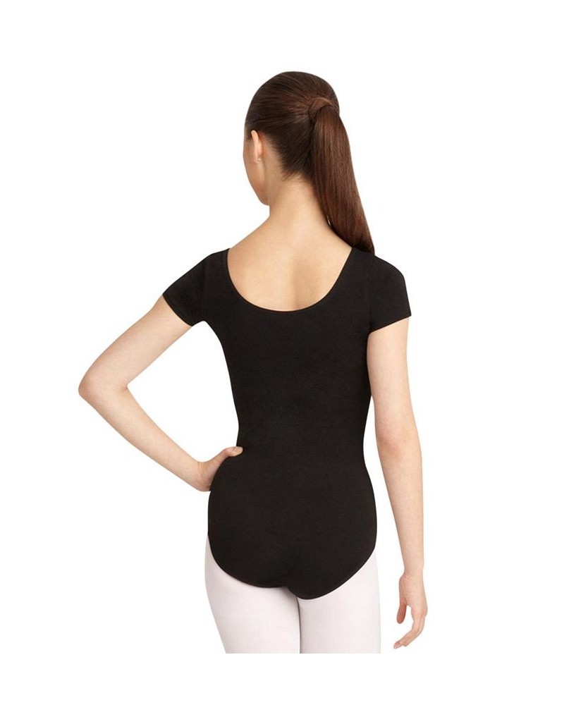 Short Sleeve Leotard Black $19.32 Tops