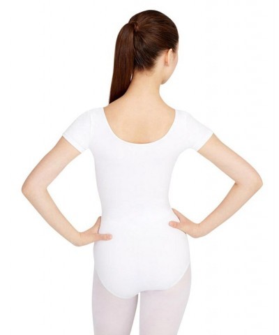 Short Sleeve Leotard Black $19.32 Tops