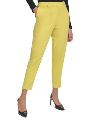 Petite Solid Straight-Leg Cropped Pants Pear $51.48 Pants