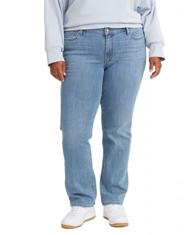 Trendy Plus Size Classic Straight Leg Jeans Lapis Topic $29.40 Jeans