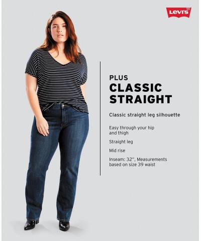 Trendy Plus Size Classic Straight Leg Jeans Lapis Topic $29.40 Jeans