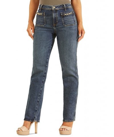 Eco 1981 High-Rise Straight Jeans Koipond Blue $58.88 Jeans