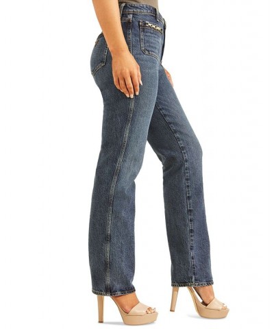 Eco 1981 High-Rise Straight Jeans Koipond Blue $58.88 Jeans