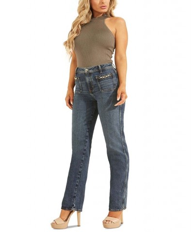 Eco 1981 High-Rise Straight Jeans Koipond Blue $58.88 Jeans