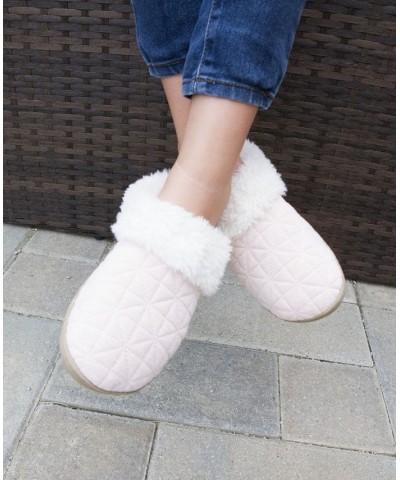 Women's Quilted Jersey Bridget Hoodback Eco Comfort Slippers Gray $13.68 Shoes