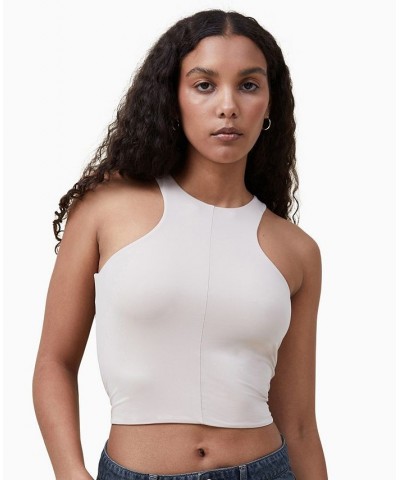 Women's Cody Racer Tank Top White $18.19 Tops