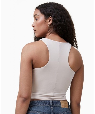 Women's Cody Racer Tank Top White $18.19 Tops