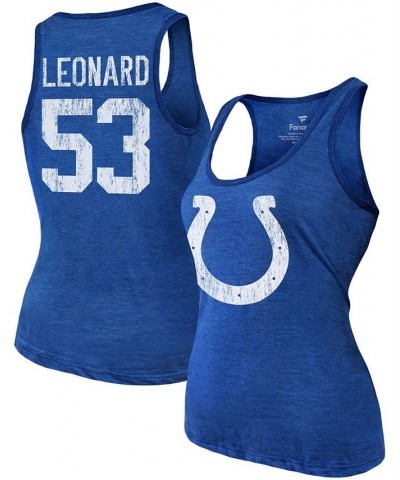 Women's Heathered Royal Indianapolis Colts Name Number Tri-Blend Tank Top Heathered Royal $22.50 Tops