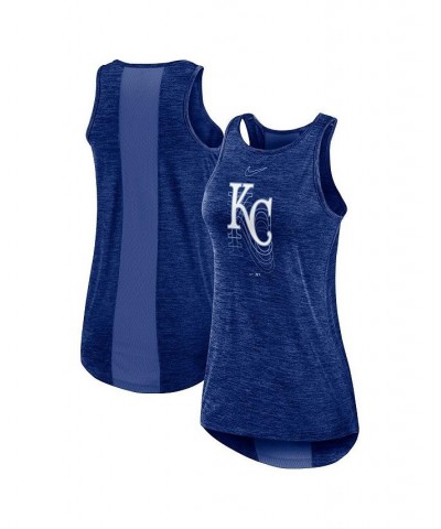 Women's Royal Kansas City Royals Logo Fade High Neck Performance Tank Top Royal $28.99 Tops