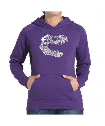 Women's Word Art Hooded Sweatshirt -Trex Purple $30.00 Sweatshirts