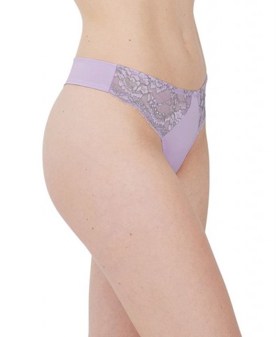 Women's Minx Thong Underwear 371100 Lilac Frost/garland $15.04 Panty