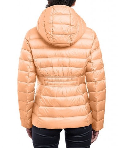 Women's Hooded Packable Down Shine Puffer Coat Desert Flower $58.22 Coats