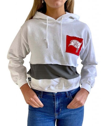 Women's White Tampa Bay Buccaneers Crop Dolman Pullover Hoodie White $38.40 Sweatshirts