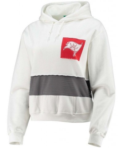 Women's White Tampa Bay Buccaneers Crop Dolman Pullover Hoodie White $38.40 Sweatshirts