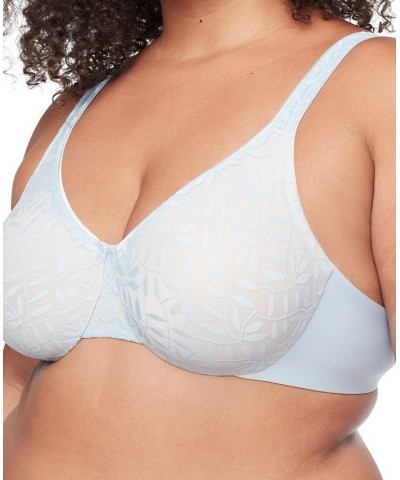 Sheer Leaves Minimizer Bra 35519 Blue $12.74 Bras