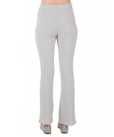 Women's Brushed Rib-Knit Straight-Leg Sweatpants Soft/grey Heather $37.95 Pants