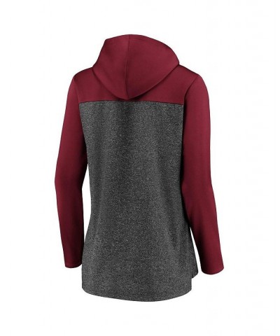 Women's Branded Heathered Charcoal and Garnet Arizona Coyotes Chiller Fleece Pullover Hoodie Heathered Charcoal, Garnet $39.1...