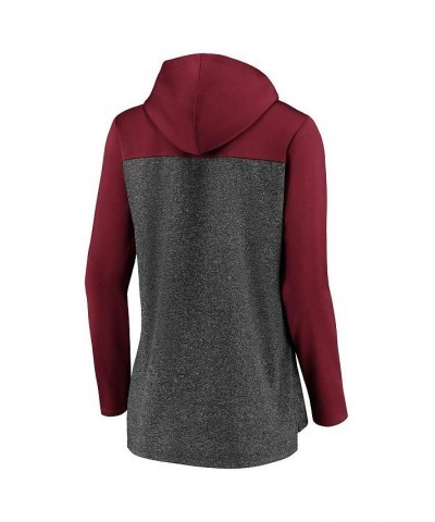 Women's Branded Heathered Charcoal and Garnet Arizona Coyotes Chiller Fleece Pullover Hoodie Heathered Charcoal, Garnet $39.1...