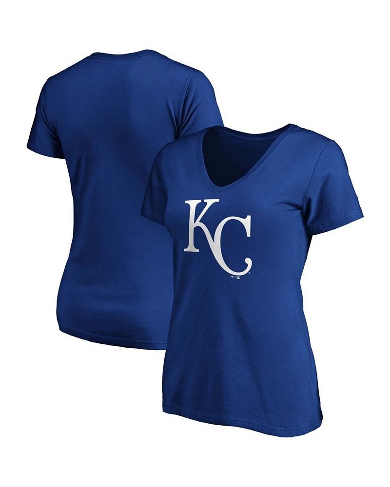 Plus Size Royal Kansas City Royals Core Official Logo V-Neck T-shirt Royal $24.50 Tops