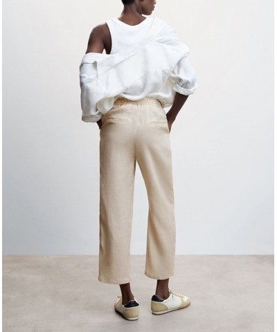 Women's Linen Pants Gray $38.49 Pants