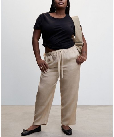 Women's Linen Pants Gray $38.49 Pants